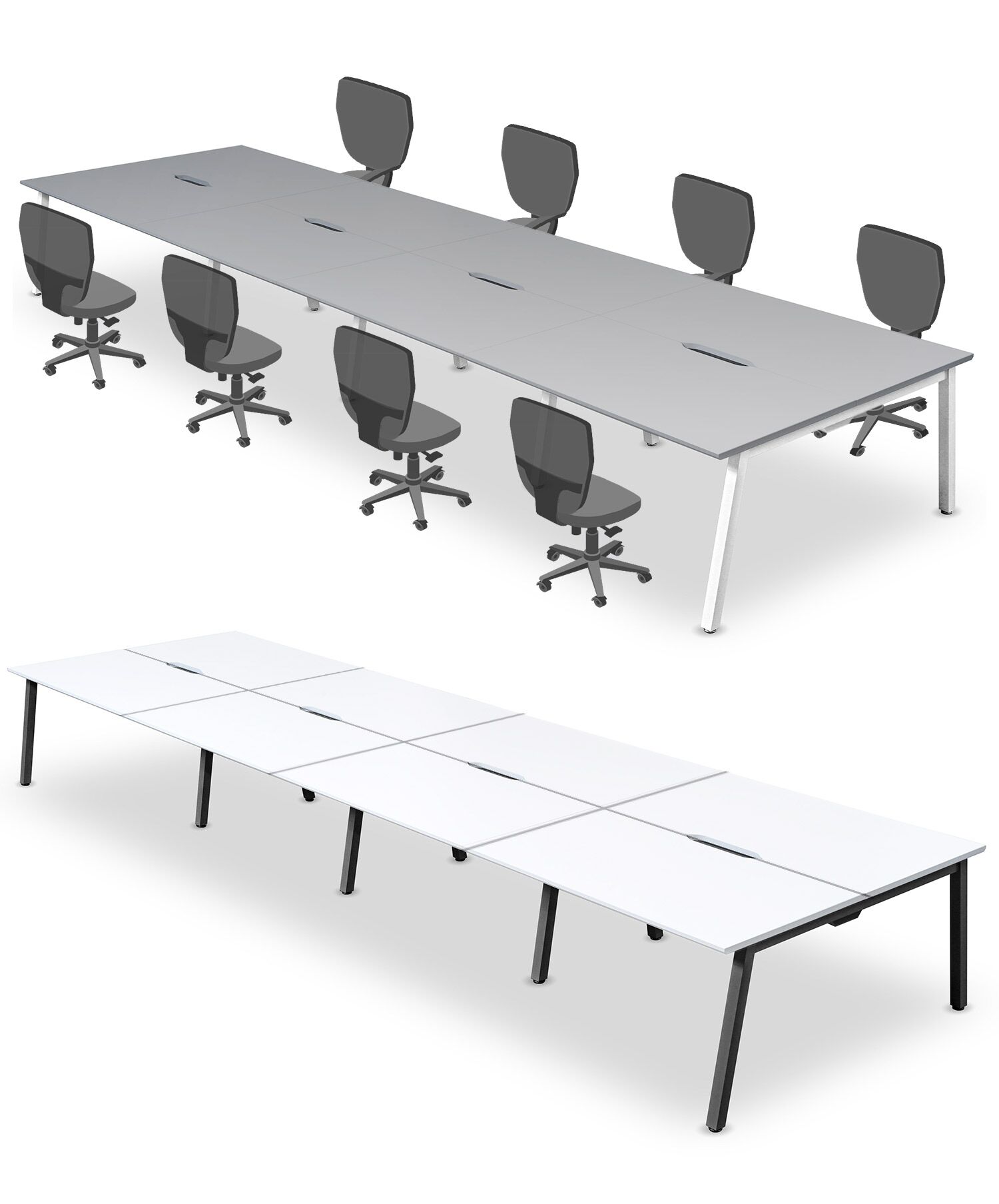 Bench desking – nest of 8 desks Bench desking – nest of 8 desks